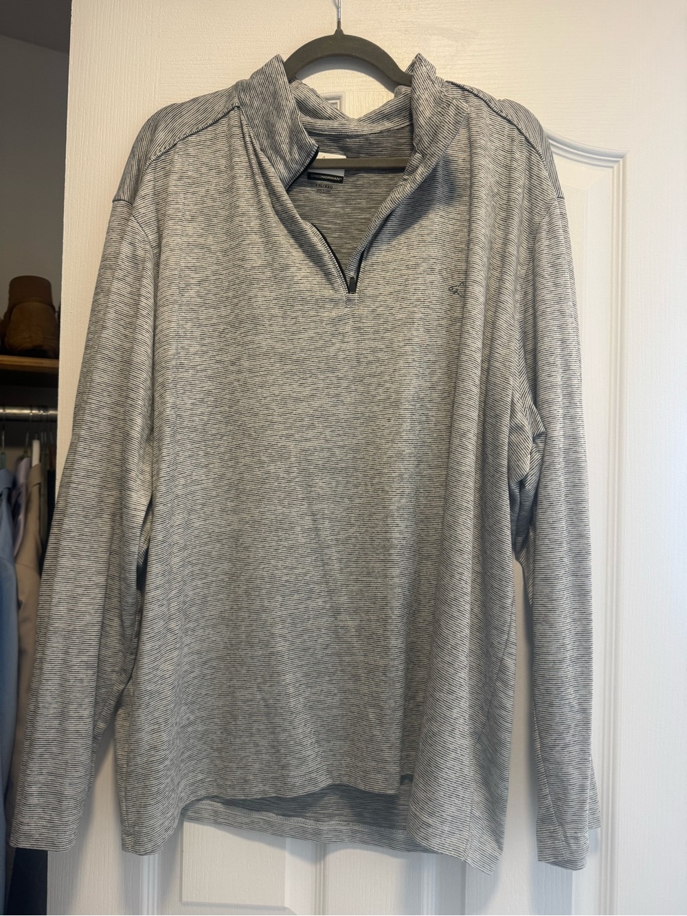 Greg Norman Collection Heather Gray Quarter-Zip Pullover
